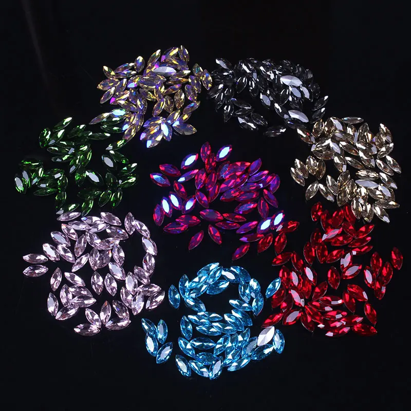 Pointback с украшением в виде кристаллов Стразы лошадиный глаз не горячая фиксация