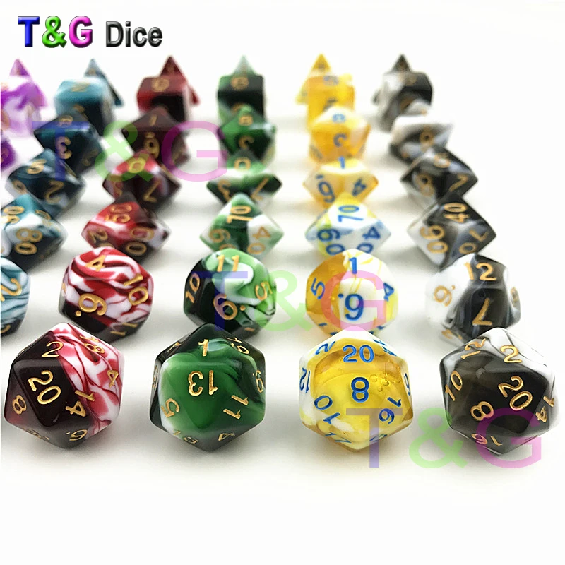 Прозрачный фиолетовый и белый цвет кости D4 D20 для d & игры|colored dice|dice colorwhite dice |