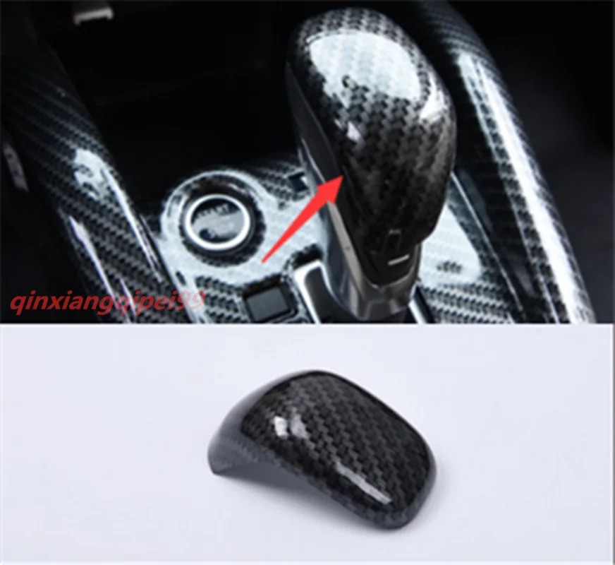 

Carbon Fiber Interior Gear Shift Knob Head Trim For Nissan Kicks 2016-2019 Car modification Auto parts