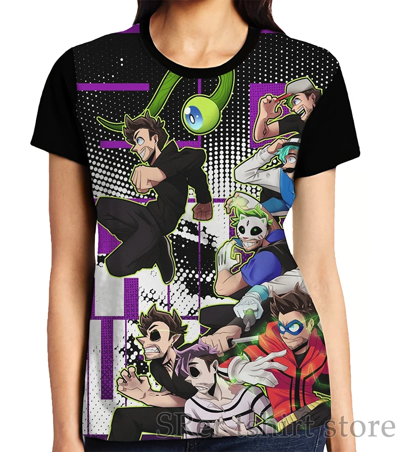 Футболка Мужская/женская с забавным принтом повседневный топ круглым вырезом и