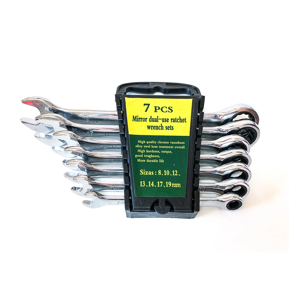

8-19mm Key Set Ratcheting Box Combination Wrenches for Car Repair Ring Spanner Hand Tools A Set of Key