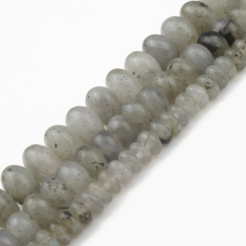 Натуральные серые бусины из Лабрадорита круглые бусины-разделители подвеска для