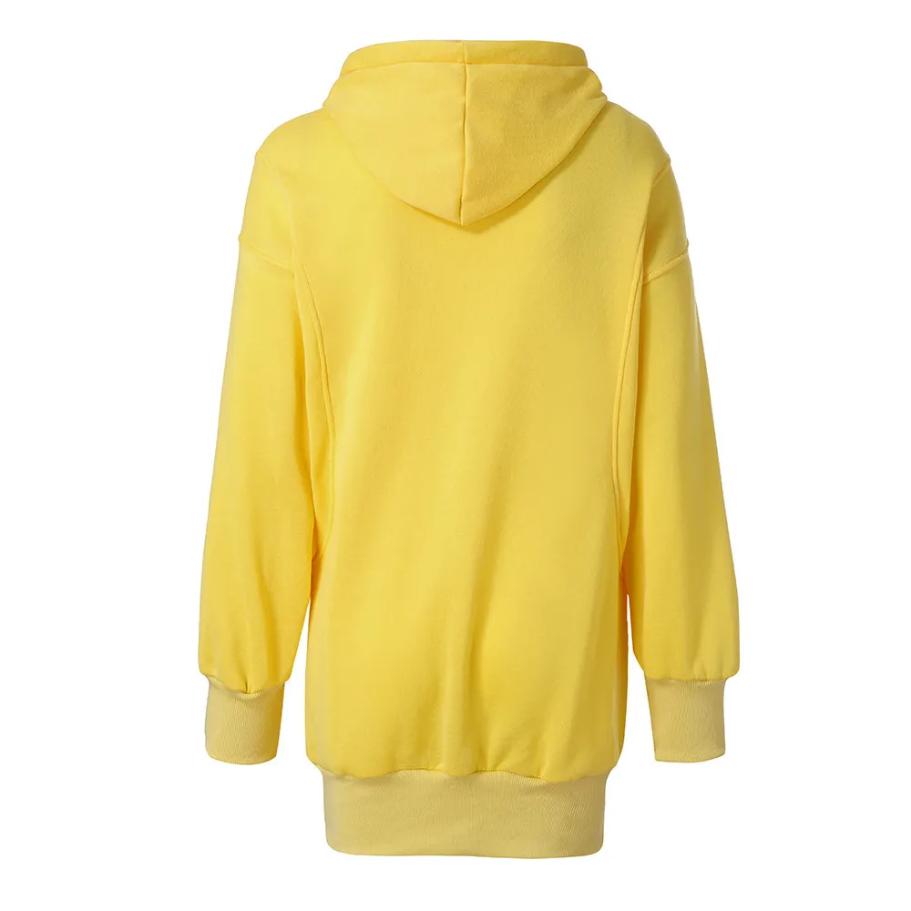 Уличная Женская толстовка большого размера осенняя теплая платье Harajuku с