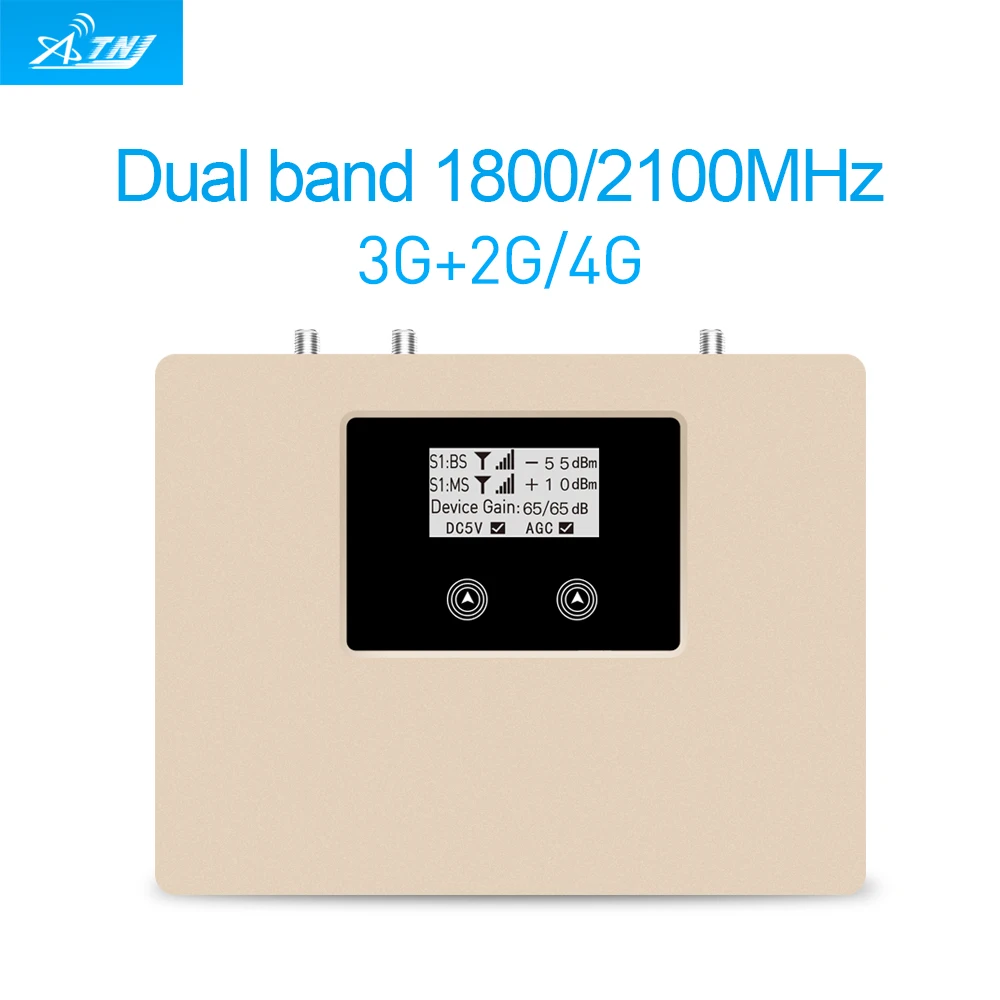

Special offer! Smart DUAL BAND 2G3G4G 1800/2100 mobile signal booster cell phone repeater cellular amplifier Only device+Adapter