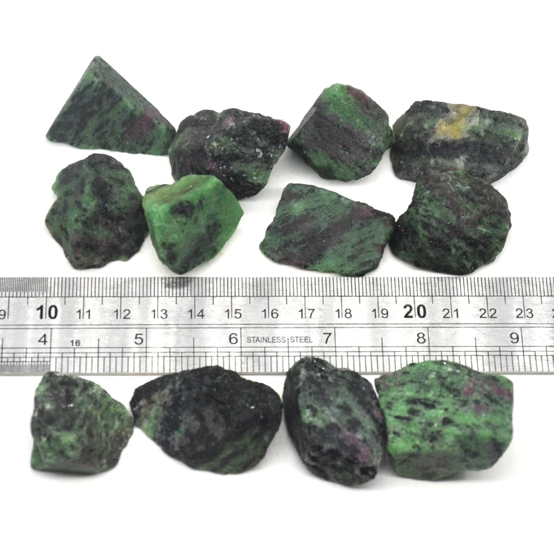 Natural Raw Ruby Zoisite Gemstone Healing Quartz Crystal Bulk Tumbled Gravel Reiki Gem Wand Treatment Home Decoration Gift images - 6