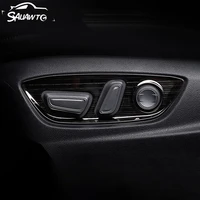 stainless steel car seat adjusting switch knob panel cover decoration sticker for toyota camry xv70 2018 2019 2020 accessories