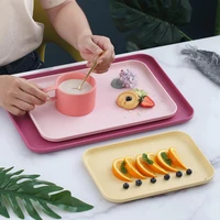 serving tray multi function delicate nordic style decorative rectangular plastic tray for home