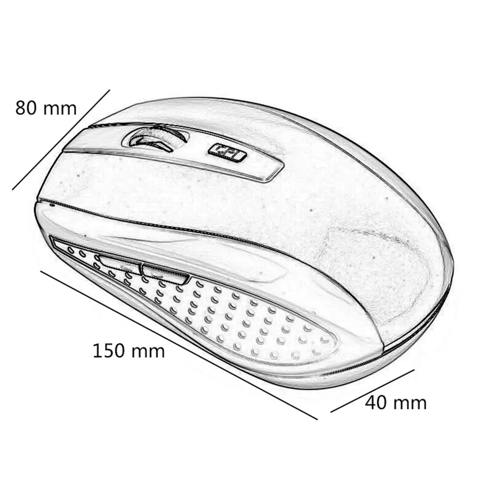 

Mini 2.4G Wireless Mouse 6D 1000DPI PC Wireless Mouse Receiver with USB Interface for Laptops Laptops Desktop Computers