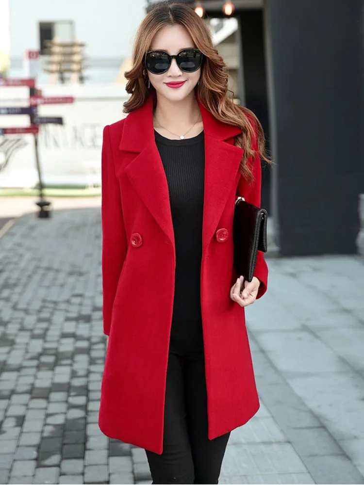 Модное Смешанное шерстяное пальто новинка 2022 демисезонные костюмный воротник