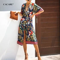cacare 2020 summer dress sale floral print multiway boho beach dress sun protection cloth casual sundresses f0115 short sleeve