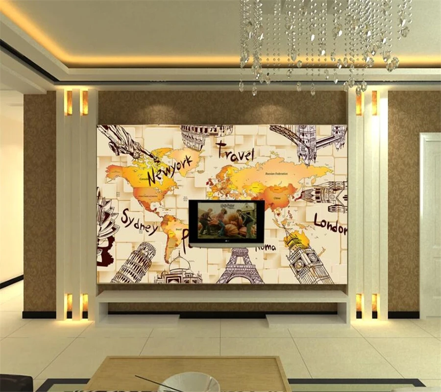 Wellyu индивидуальные большие картины модное обустройство дома 3D стерео винтажная