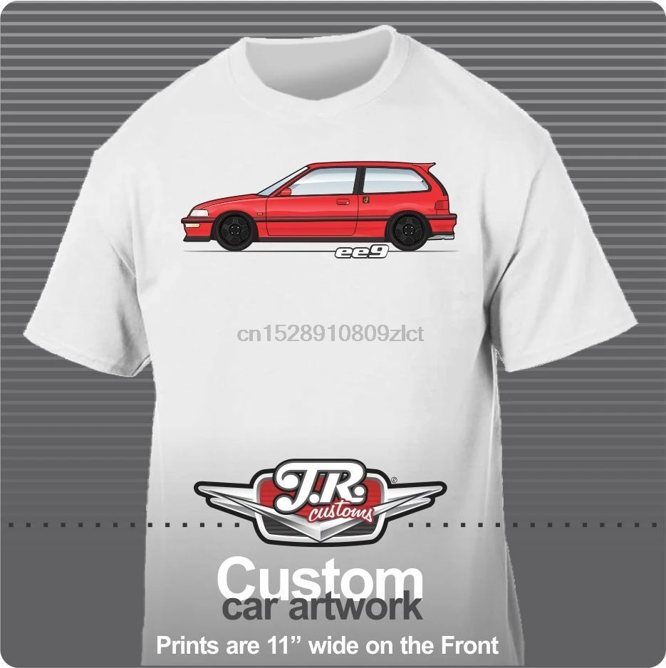 2019 модная популярная футболка на заказ 1988 89 1990 1991 Civic автомобиль хэтчбек Si EF