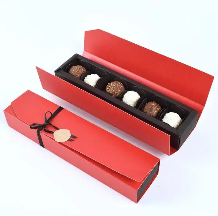 

Черный/красный бумажная коробка шоколада подарок ко Дню Святого Валентина Рождество День Рождения вечерние шоколадные коробки для упаковк...