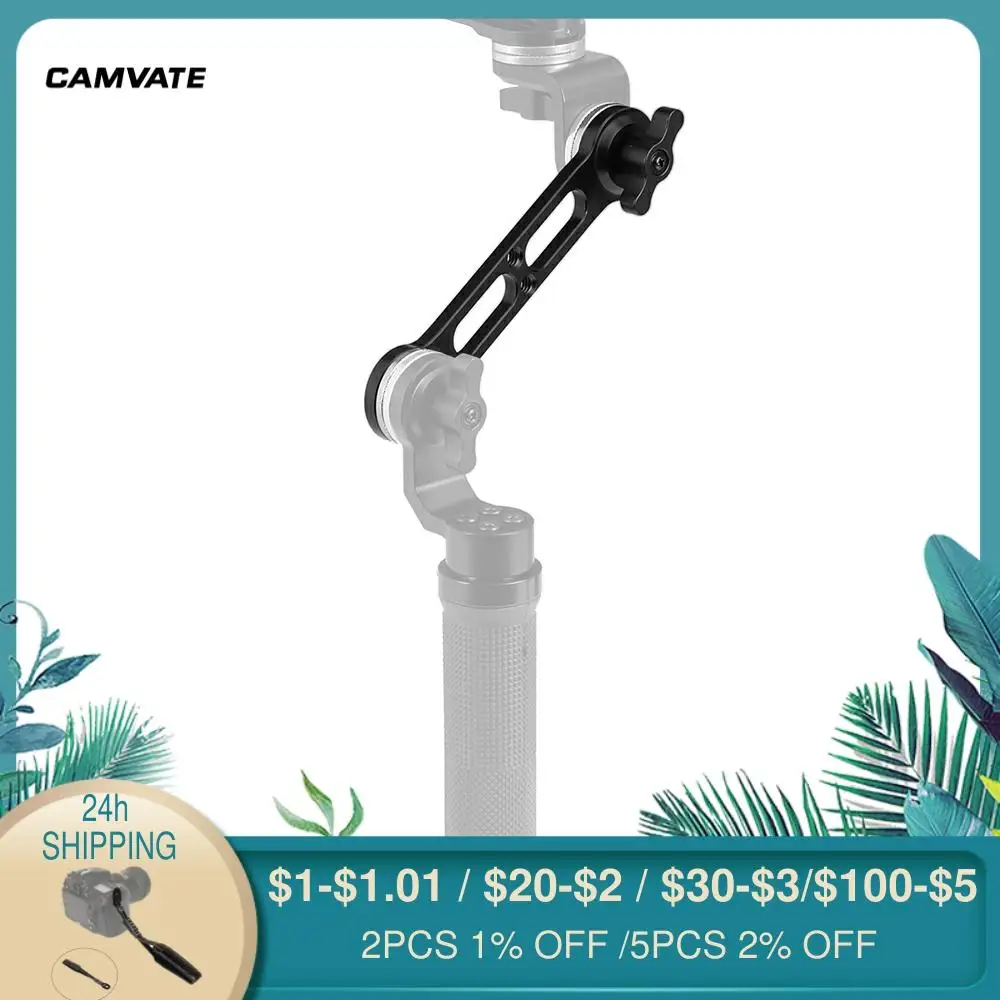 

CAMVATE Versatile Extension Arm (152mm long) With Double-ended ARRI Rosette Mount M6 Thread For DSLR Camera Shoulder Mount Rig