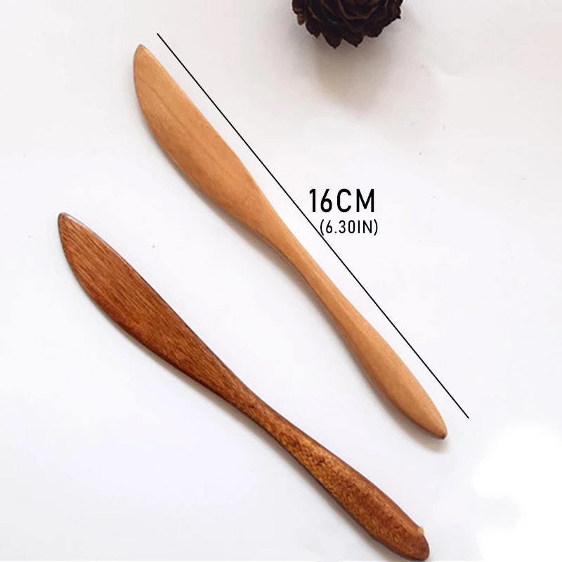 Топ продаж японский деревянный нож для джема маска нож для джема масло салат паста покрытие деревянные столовые приборы масло нож деревянные ножи