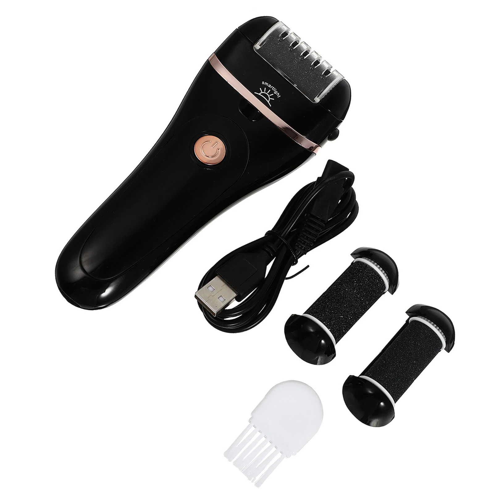 

1 Pc ABS Foot File Electric Feet Grinder with Light Pedicure Tool (Black)
