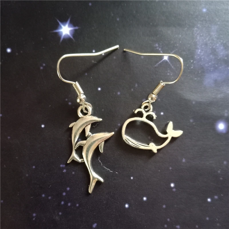 Серьги с дельфином серьги в виде Кита дельфин подарок для влюбленных подарки