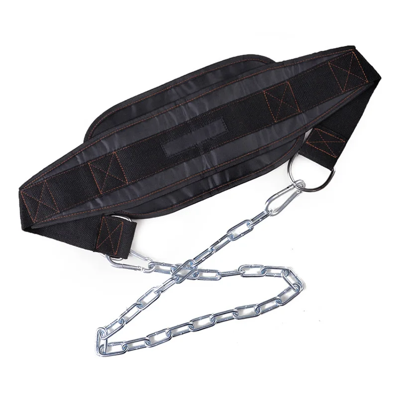 Новый спортивный пояс для тяжелой атлетики с железной цепью тренажерного зала