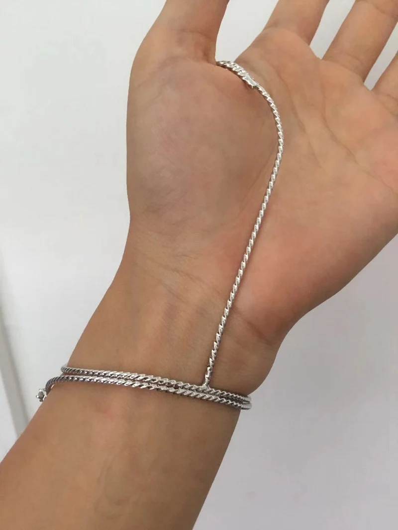 Модный серебряный браслет с кристаллами в форме цветка на ладонь для женщин и