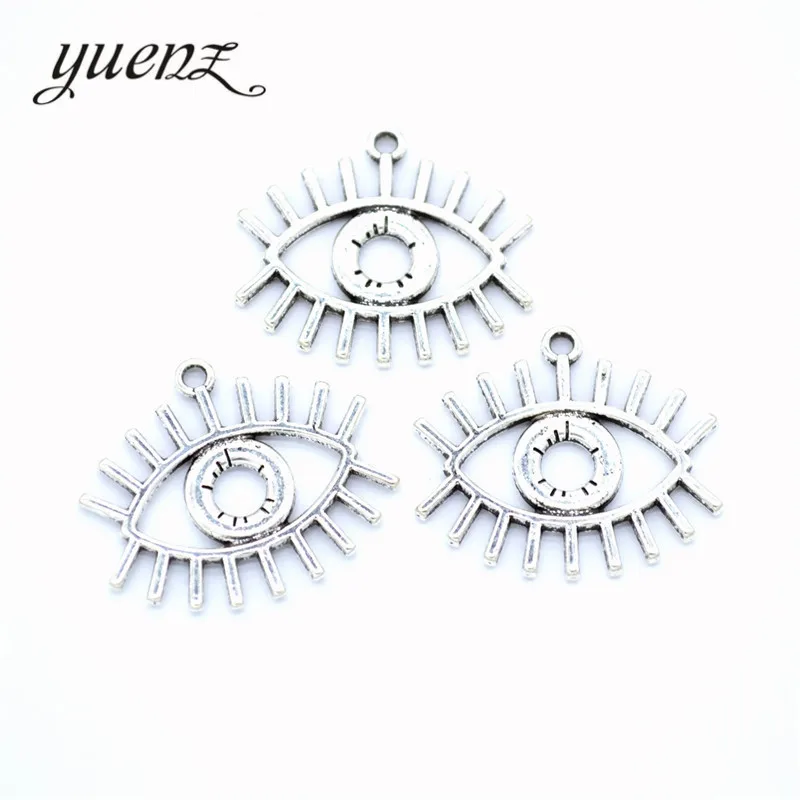 

YuenZ 10pcs New Product Antique silver color eye Charms Pendant Jewelry Metal Alloy Jewelry Marking 25*22mm I1117