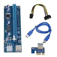 Pci E Riser Express 1X To 16X Card Usb 3 0 Sata 6Pin кабель питания для Btc Bitcoin Mining Antminer