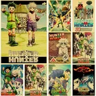 Японское аниме Манга охотничий плакат, популярные ретро крафт-бумажные печати для гостиной, бара, персонализированные декоративные наклейки