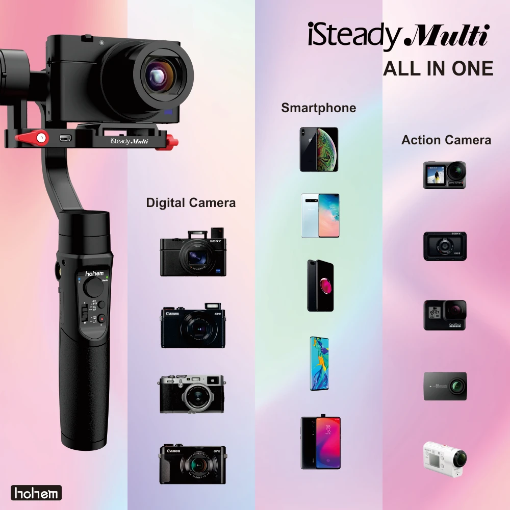 Hohem iSteady Multi Gimbal все в одном 3 осевой Ручной Стабилизатор для Sony компактная камера