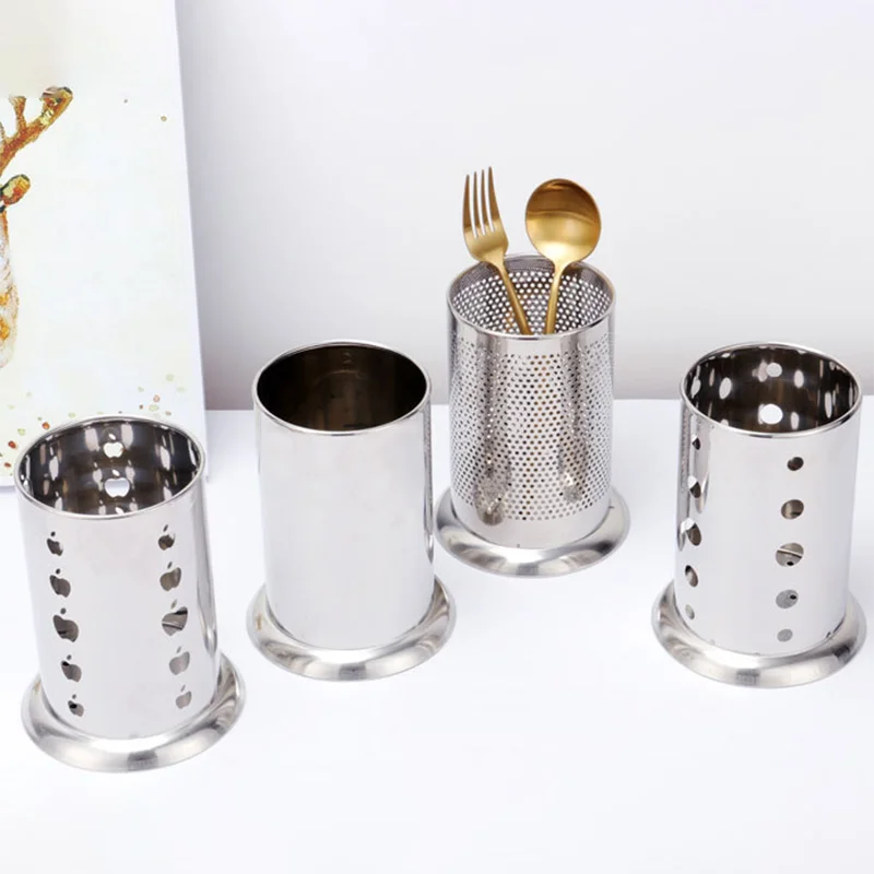 

Stainless Steel Cutlery Cage Holder Drainer Spoon Fork Chopsticks Storage Bucket Kitchen Storage Rack Utensils Accessories Tools