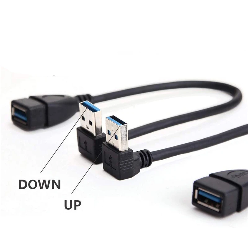 100 Pcs Universal USB Extension Cable 3.0 Male A to Female 90 Degree Data Sync Cord Wire Adapter K1 | Электроника