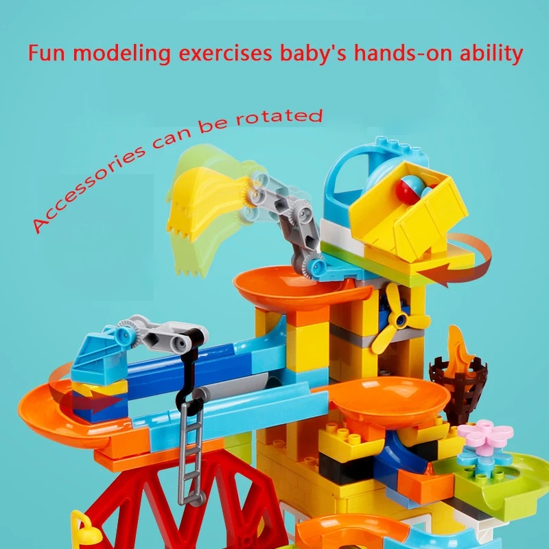 128 шт. Новый Тип больших Размеры трек строительные блоки Бии