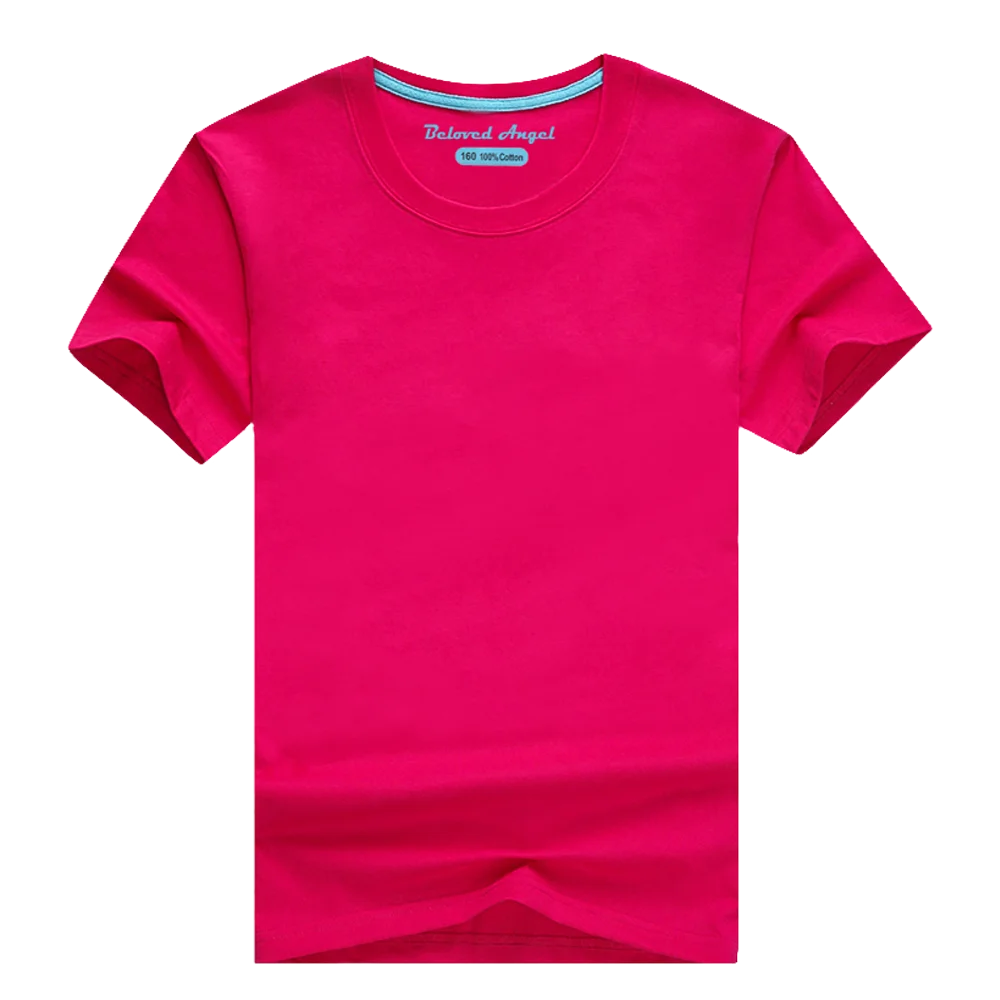 

2020 Brand New Summer Fashion Short Sleeve Kids Solid T-shirt Boys Girls T-shirt Children Toddler Tops Baby Tees For 3-15 Years