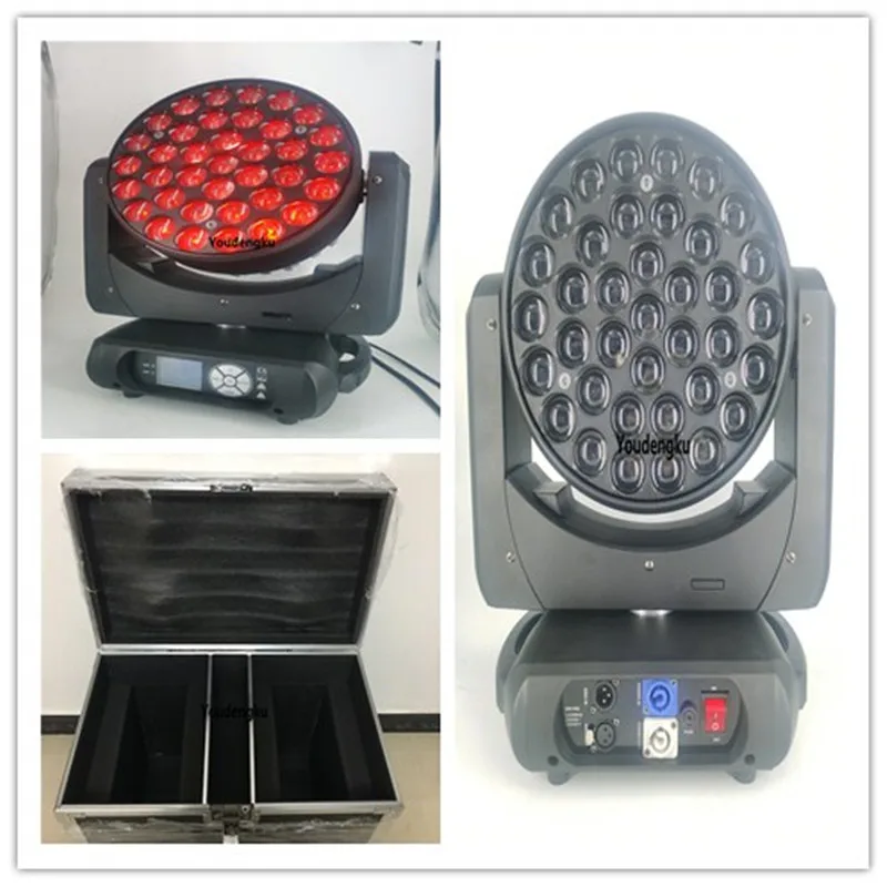 6pcs with case led beam wash dmx moving head 37x12w 4 in 1 rgbw led moving head wash with zoom DJ Disco Christmas lights