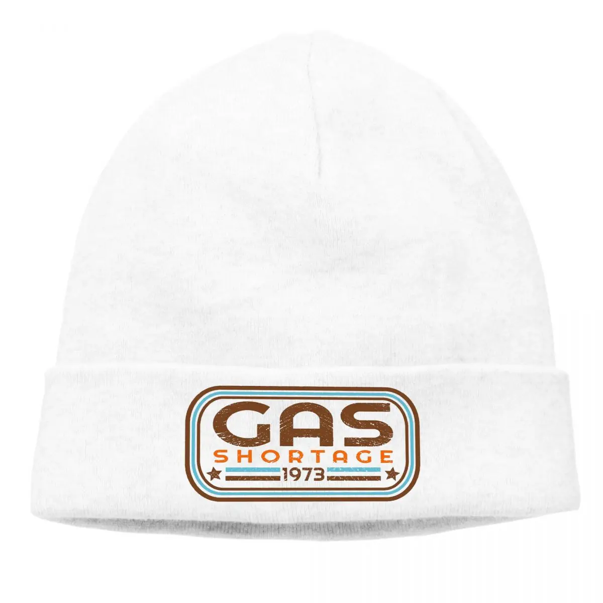 

Gas Shortage Price Increased Skullies Beanies Gas Age 1973 Knit Bonnet Hats Men Women's Street Ski Cap