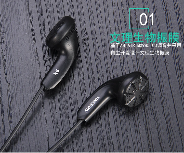 Новинка YINCROW X6 наушники-вкладыши 3,5 мм с плоской головкой био-целлюлоза HiFi профессиональные наушники без микрофона для iphone