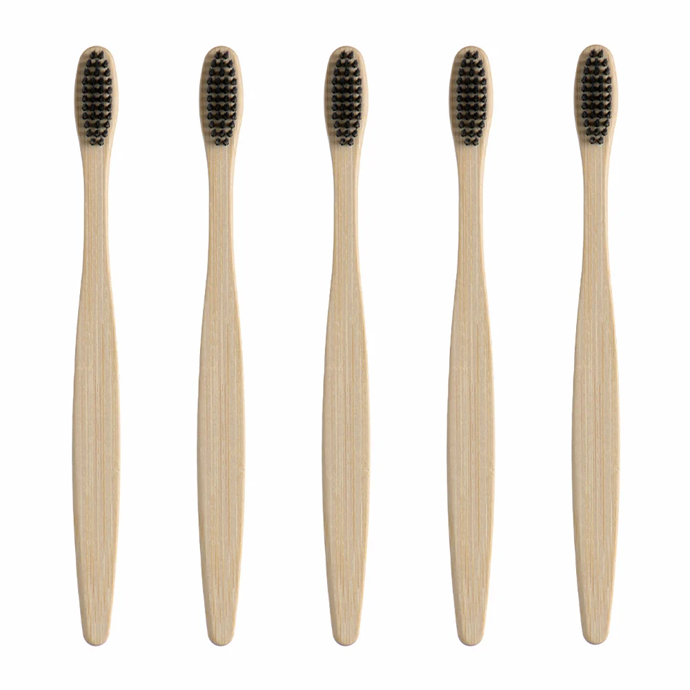 Bamboo Charcale aBox 1/5 шт экологическая зубная щетка с бамбуковым углем для ухода за полостью рта, для чистки зубов, эко, средняя мягкая щетина, щетки - Цвет: Bamboo Charcale aBox