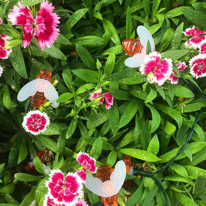 СВЕТОДИОДНАЯ Гирлянда для украшения сада на солнечной батарее семейный ландшафт