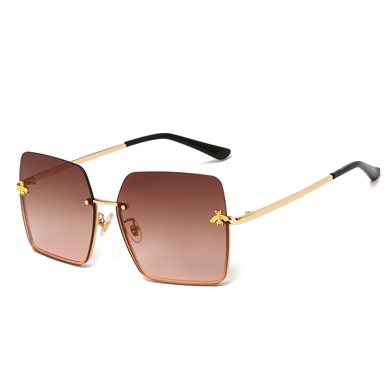 Новинка 2022 модные солнцезащитные очки с маленькой Пчелкой женские без оправы со