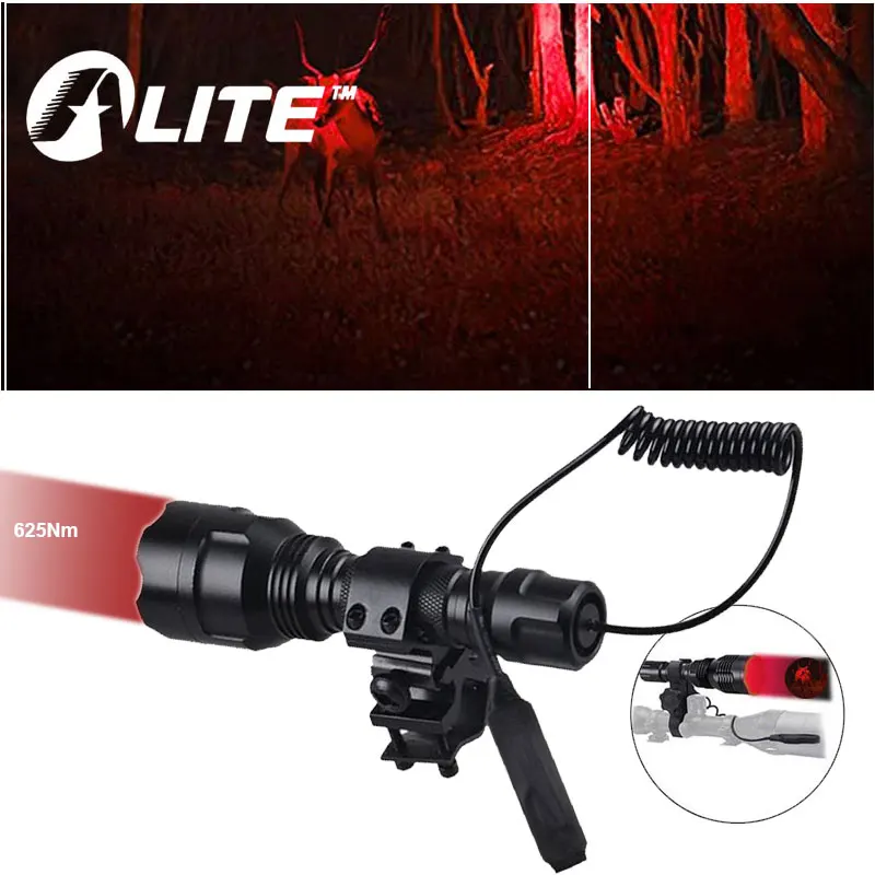 TMWT XPE C8 RED LED Flashlight 18650 RED 625NM Bee Farming Laterna Waterproof Tactical Torch For Night Observation Hunting