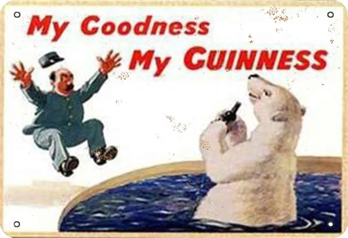 

My Goodness My Guinness Guinness Beer Retro Metal Tin Sign Vintage Aluminum Sign for Home Coffee Wall Decor 8x12 Inch