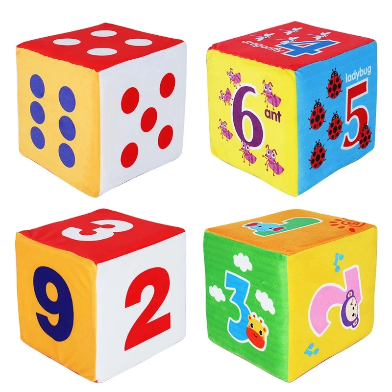 

Интерактивная игра для родителей и детей, плюшевая губка, точка, цифры, узор, игральные кости с колокольчиком, Детская развивающая игрушка д...