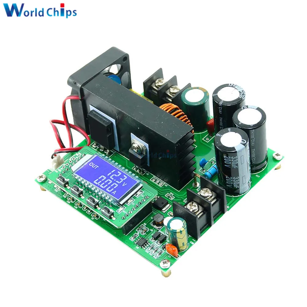 

900W 15A Voltage Boost Module LCD Display Digital Control CC CV Step Up Power Supply DC8-60V to 10-120V Current Voltage Constant