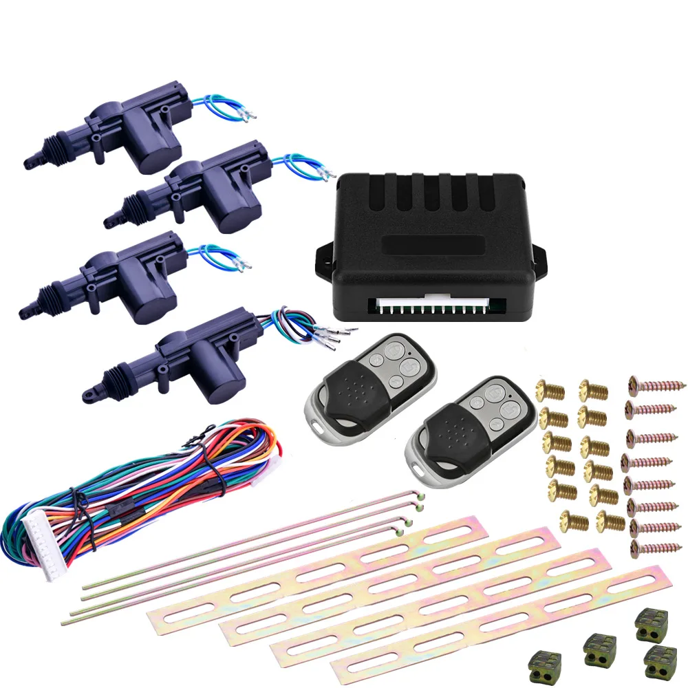 

Пульт дистанционного управления для автомобильных замков, система доступа без ключа, с 4 актуаторами для дверей, универсальный 12 В, с дистанционным управлением