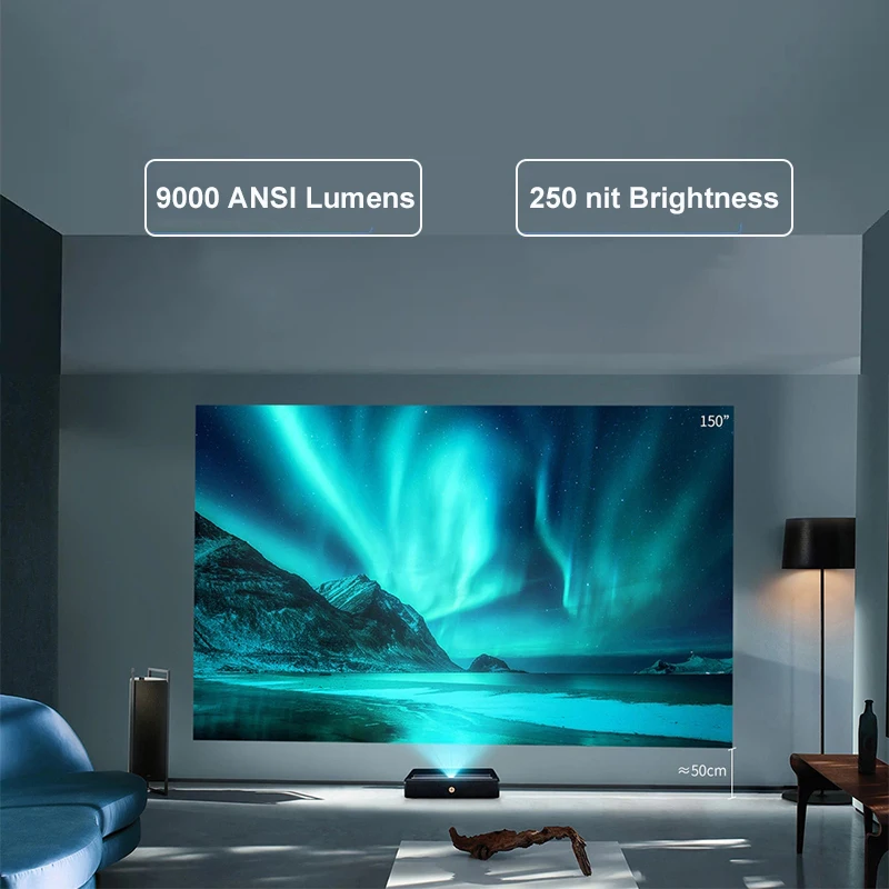 Ультракороткий лазерный проектор WEMAX A300 4K 3840x2160 9000 ANSI люменов 150 дюйма ALPD 3 0 ТВ
