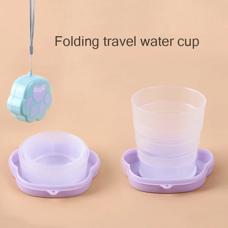 Креативная мультяшная пластиковая чашка портативная Выдвижная складная для