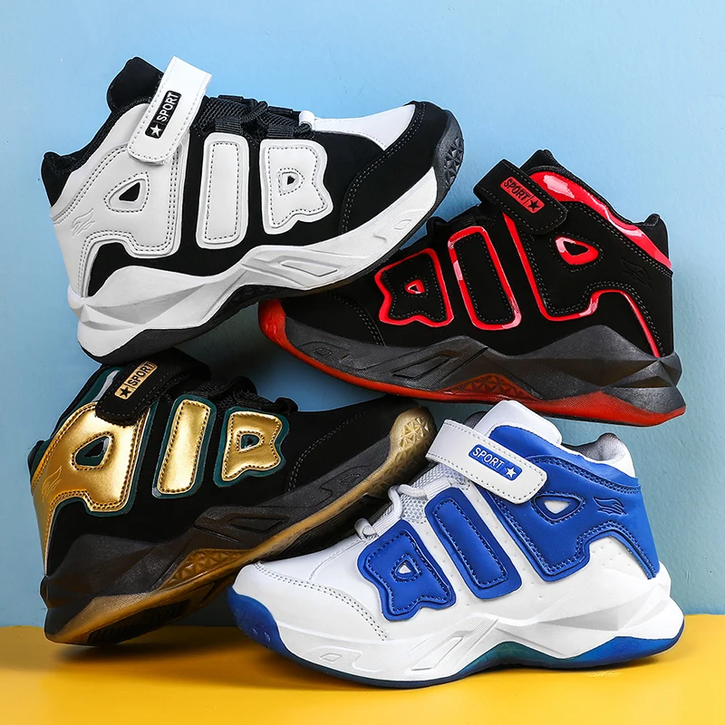 

2021 Spring-Autumn New Elementary School Casual Sports Basketball Shoes Children Running Outdoors Kids Sneakers for Boys 28-39