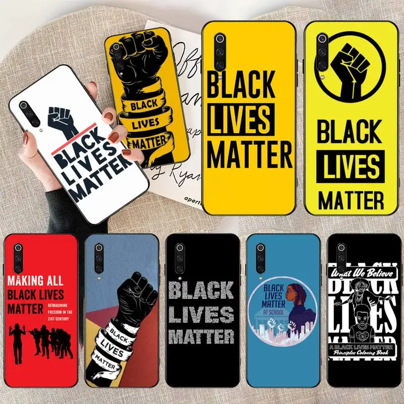 Черный чехол для телефона Lives Matter BLM черный корпус Xiaomi Mi Note 10 Lite 9T Pro xiaomi CC9