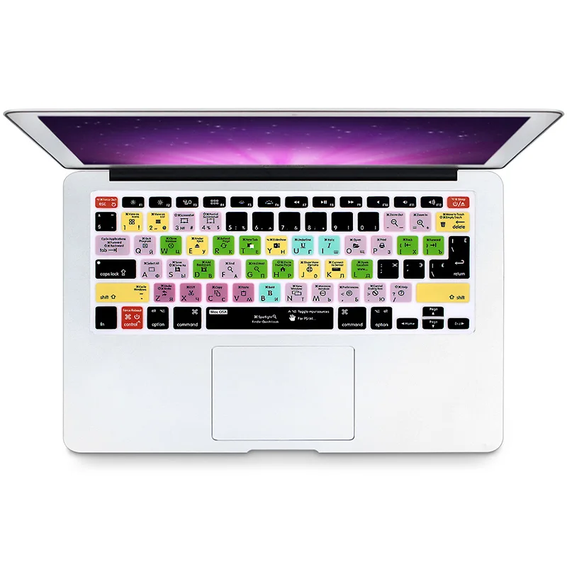 HRH русский OSX Премиум Pro CC Ableton Live Avid Pro инструменты силиконовый ярлык Hotkey клавиатура кожный чехол для MacBook Pro 13 15 - Цвет: OSX
