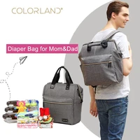 colorland backpack baby diaper bag nappy bags maternity mommy handbag changing bag wet infant for babies care