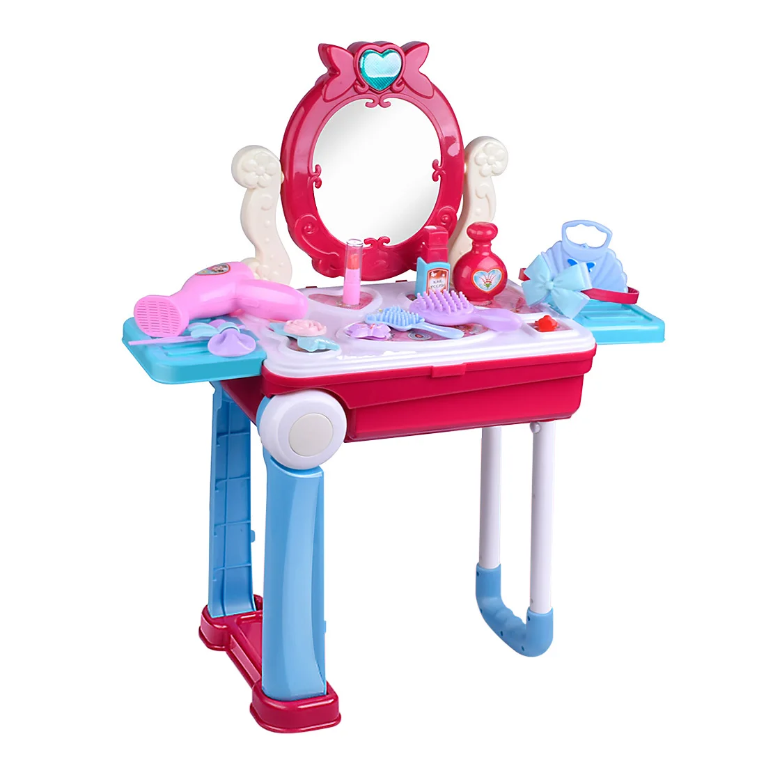 14 шт. детский макияж комплект для ролевых игр туалетный столик чемодан игрушки