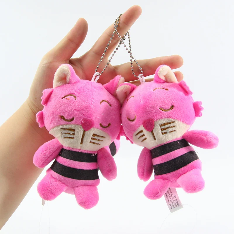 10Pcs Alice Cheshire Cat Plush Keychain Toys Lovely Anime Doll Cute Animal Stuffed Soft Sift For Children Birthday